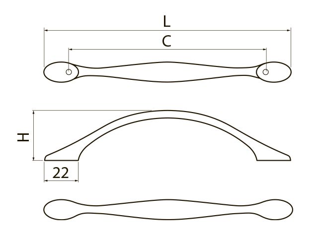Ручка-скоба, CAMAIO, 96мм, металл, сатин