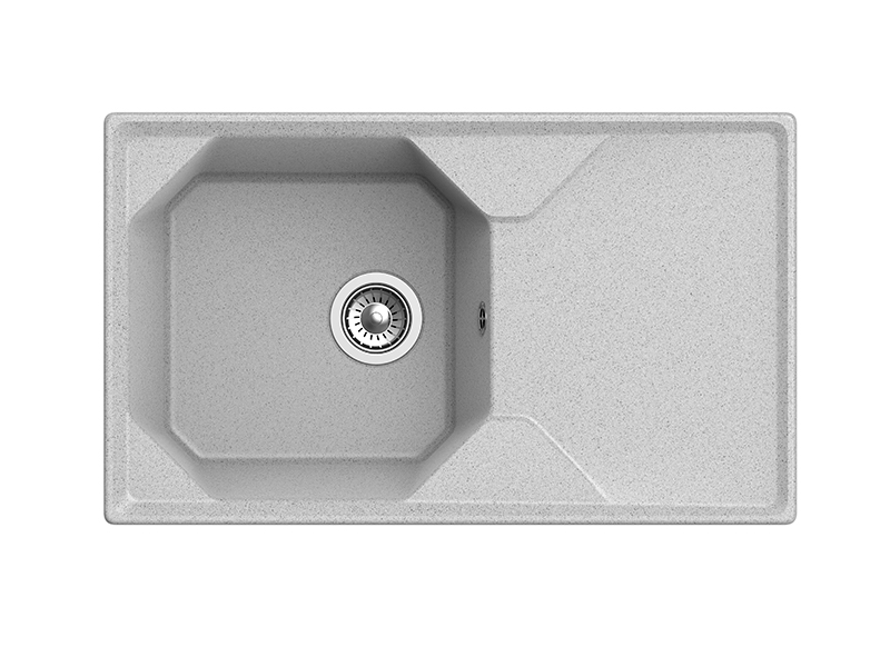 Мойка GranFest UNIQUE U-840L, 840х500 мм, серый