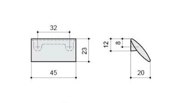 Ручка-скоба, 1016, 32мм, металл, матовое золото