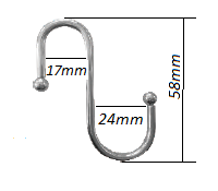 Крючок для рейлинга большой шар, хром, CMF