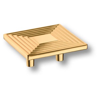 Ручка-кнопка, 4203 032MP11, 26х64х64мм, металл, глянцевое золото