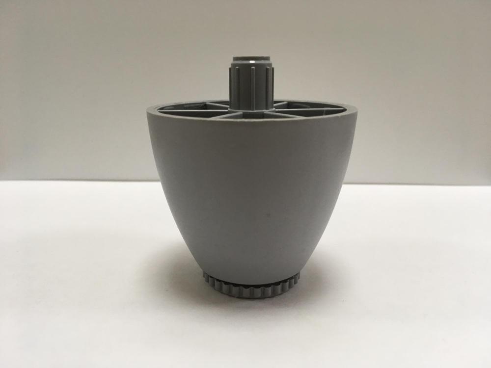 Опора регулируемая пластмассовая, Ø60мм, h=50-65мм, с пазом под отвертку, серый