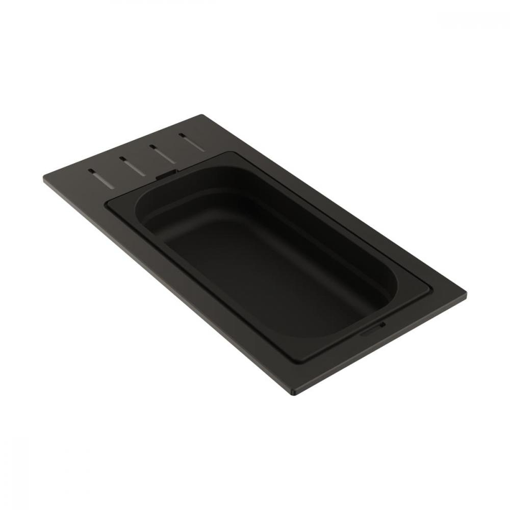 Контейнер DC-01-1-GB, 433x220x65мм, нержавеющая сталь, графит