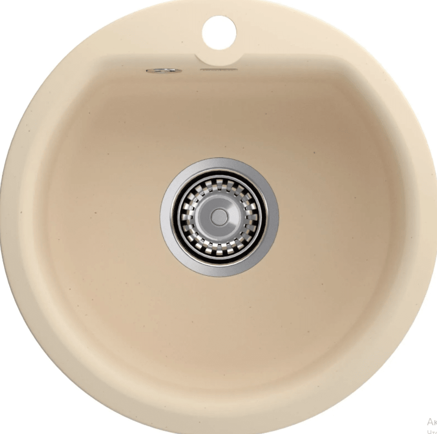 Мойка GranFest SMART 435, d=434 мм, бежевый (без сифона) 