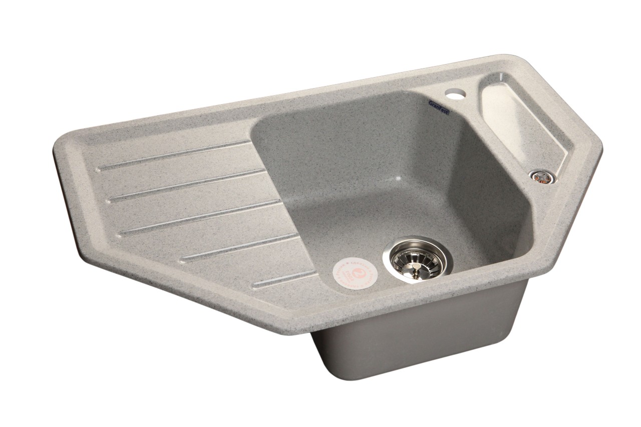 Мойка GranFest CORNER 800, 790х490 мм, серый