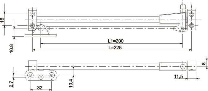 Кронштейн барный, левый, коричневый, GTV
