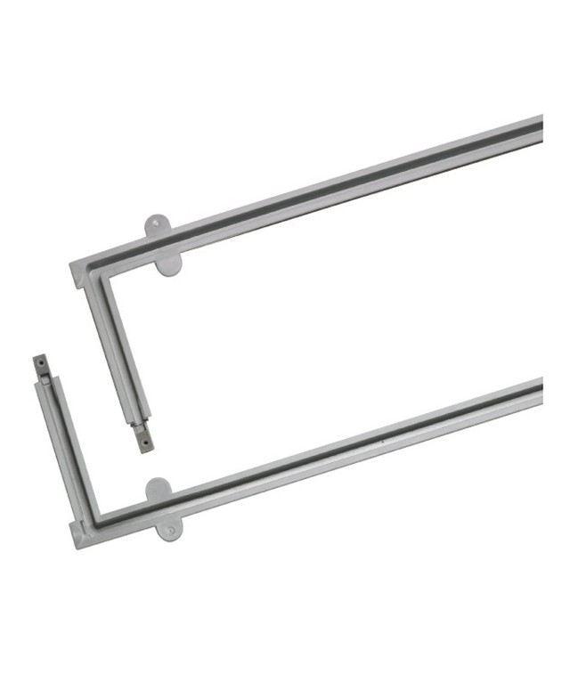 К-т направ. профилей для подъем-задвиж створок Lift Up, толщ створки 15-16 и 18-19мм, пластик, серый