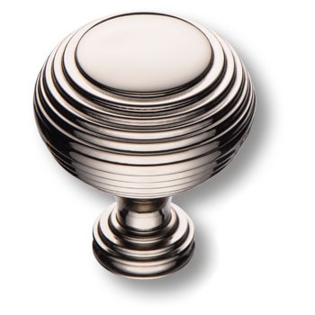 Ручка-кнопка, 1937 0032 PN, d=32мм, металл, глянцевый никель