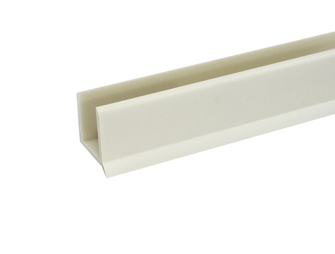 Кант П-образный декоративный, 4000х20мм, пластик, алебастр белый, Россия