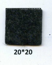 Подпятник фетровый квадратный, серый, 20х20мм