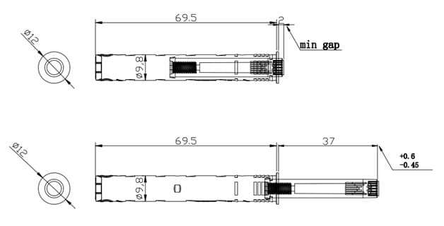 Толкатель Push Open с магнитом, накладной, 37мм, с ответной частью, белый, HISSEN