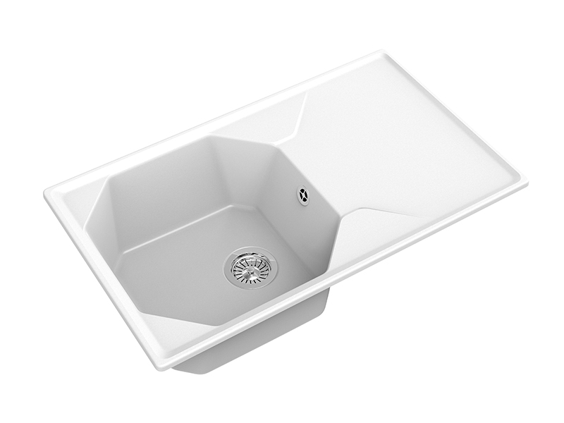 Мойка GranFest UNIQUE U-840L, 840х500 мм, иней