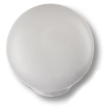 Ручка-кнопка, 626BLX, d=29мм, пластик, белый матовый, "Шар"