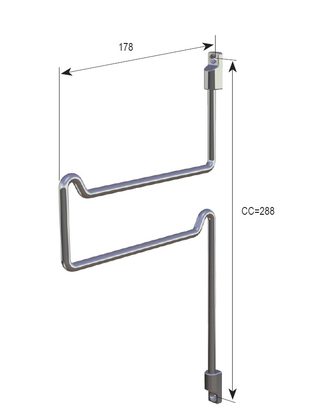 Держатель для одежды, 178х288мм, с поворотным механизмом, Pelly