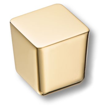 Ручка-кнопка, 8151-100, 28х25х25мм, металл, глянцевое золото