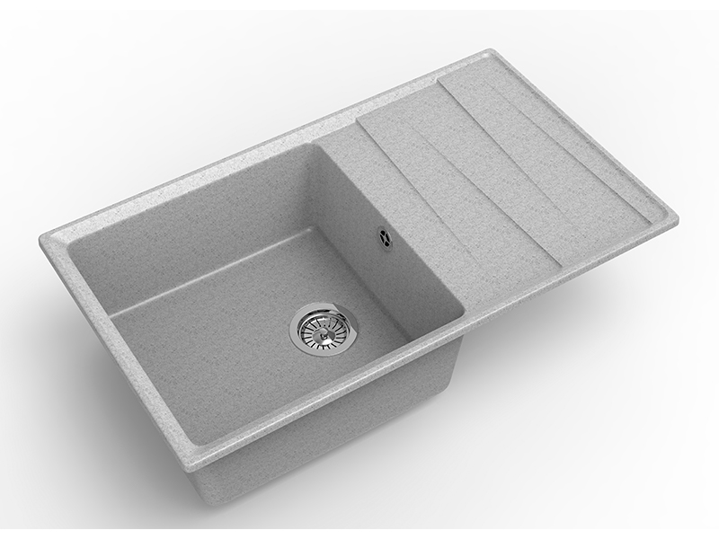 Мойка GranFest LEVEL 860L, 860х500 мм, серый