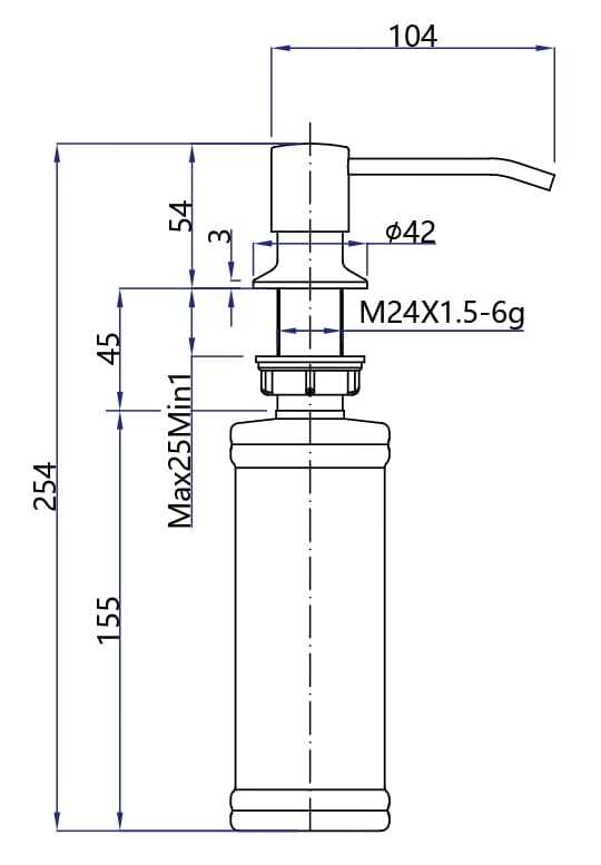 Дозатор GranFest 5001, круглый, белый