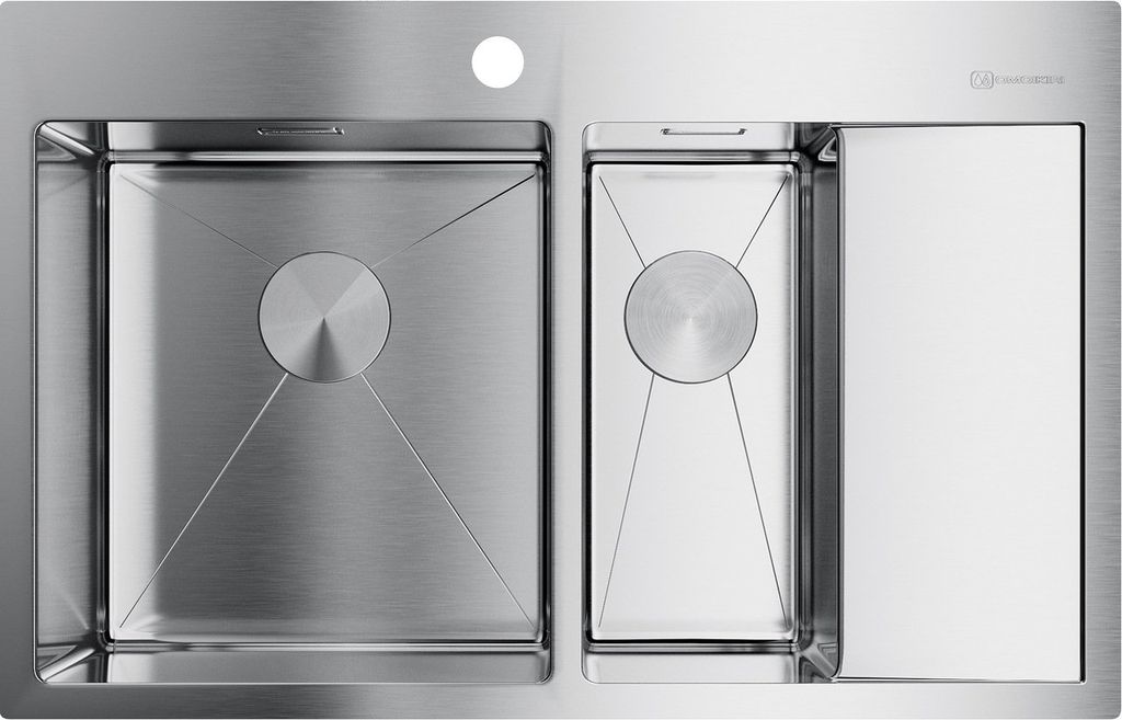 Мойка Akisame 78-2-IN-L, нержавеющая сталь, нержавеющая сталь  
