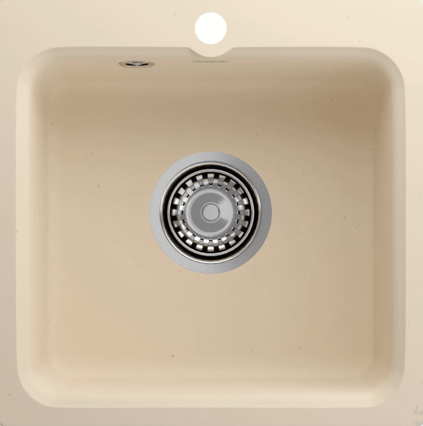 Мойка GranFest SMART 430, 430х430 мм, бежевый (без сифона) 
