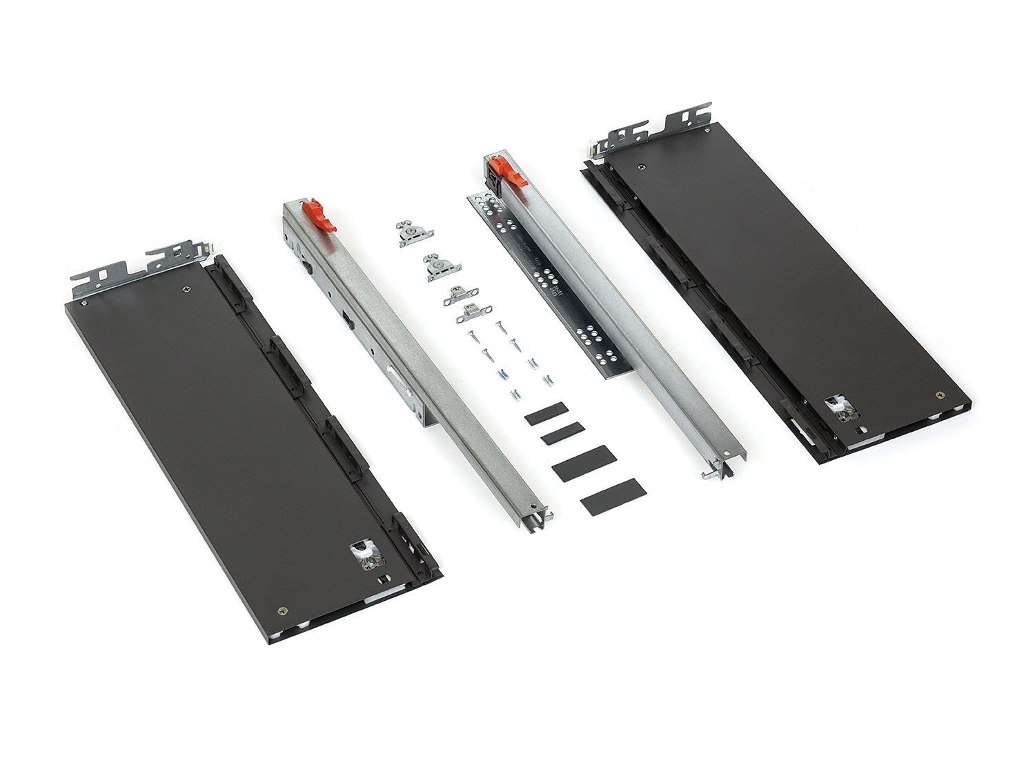 Ящик FLOWBOX с доводчиком (SC), H=138/90мм, L=450мм, антрацит, инд.упак., Samet