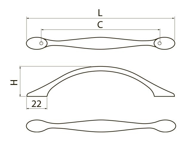 Ручка-скоба, CAMAIO, 128мм, металл, хром