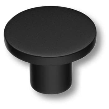 Ручка-кнопка, 34-Matt Black, d=25мм, металл, черный
