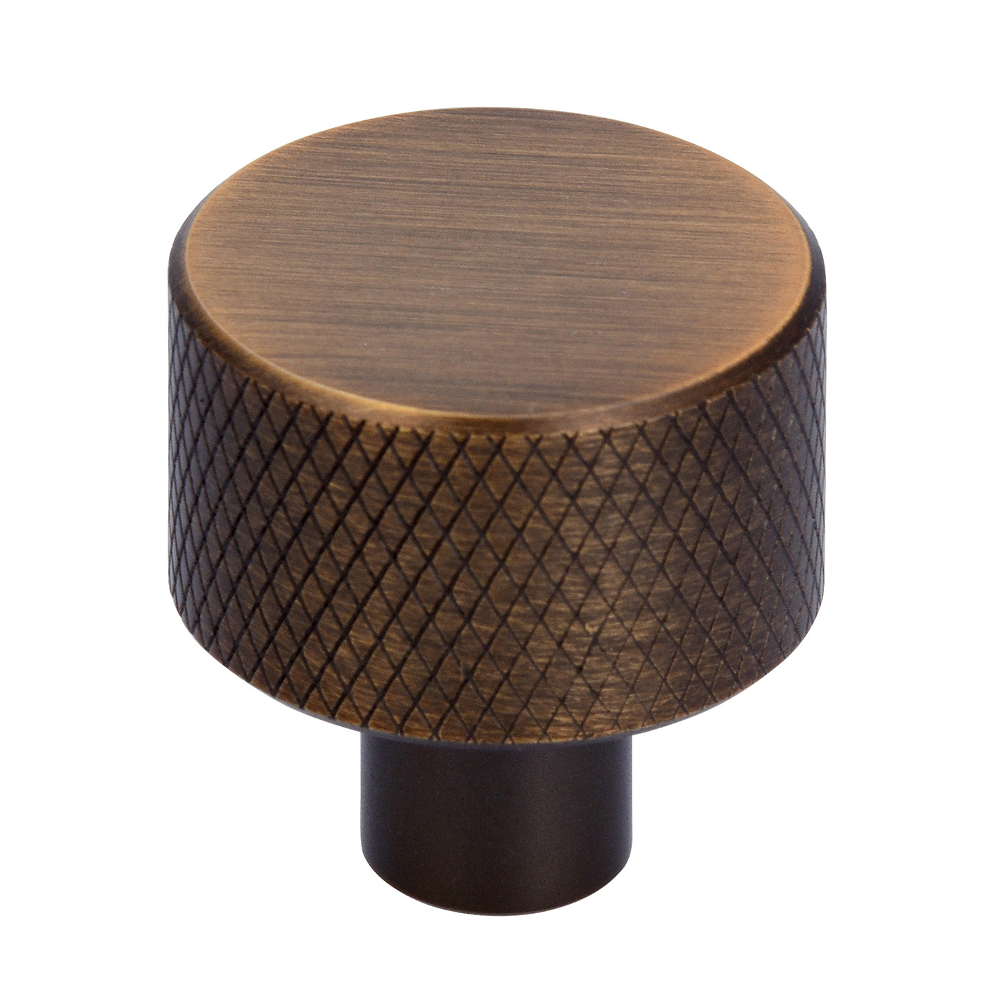 Ручка-кнопка, 2464-24ZN79, d=24мм, металл, бронза, с насечками