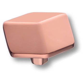 Ручка-кнопка, 4129001MP51, 29х40х45мм, металл, розовый 