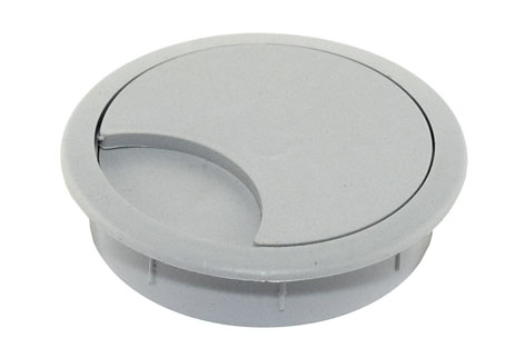 Заглушка для кабель-канала, Ø60мм, h=15мм, светло-серая