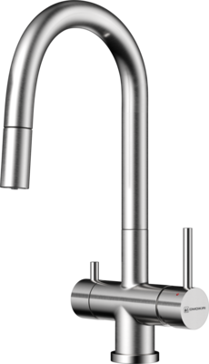 Смеситель Akita-S-BN, латунь, нержавеющая сталь