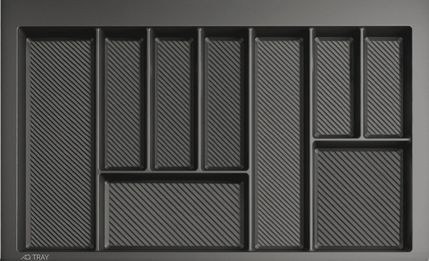 Лоток для кухонных принадлежностей TRAY 800, 690-750х420-490мм, графит, AQ