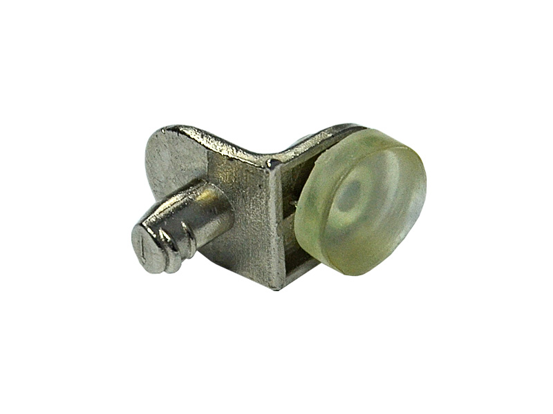 Полкодержатель уголок для стекла 4-8мм с присоской, никель, CMF