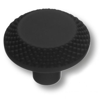 Ручка-кнопка, 4102001MP24, d=30мм, металл, черный