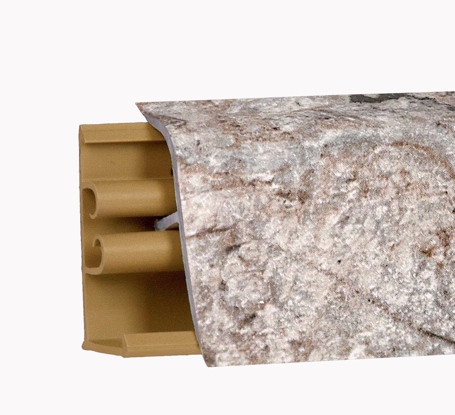 Плинтус LB-38, L=3000мм, мрамор серый, Россия