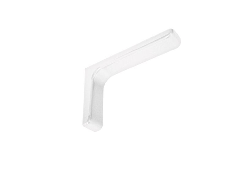 Полкодержатель Г-образный, L=120мм, сталь/пластик, белый, без крепежа, Jet