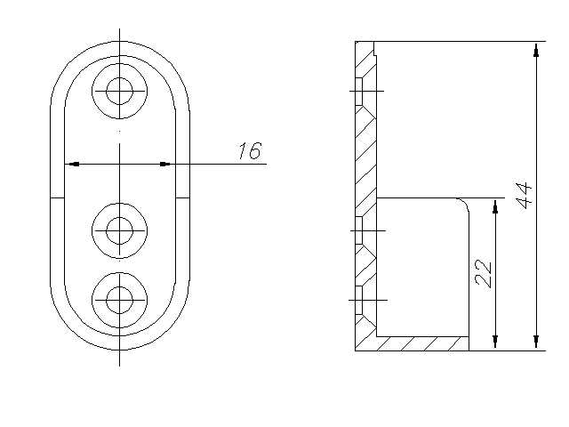 Штангодержатель для овальной штанги, бежевый