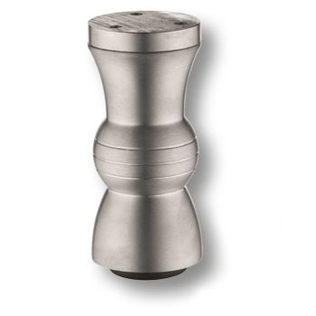 Опора декоративная мебельная регулируемая, d=44мм, h=100мм, металл, сатиновый хром