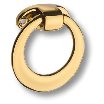 Ручка-кольцо, 4626 0060 GL-GL, 19,5х64х60мм, металл, глянцевое золото