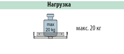 Карусель c 3 полками ТорнМоушн, дно серое, антислип, в шкаф на 600мм, титан, Kessebohmer