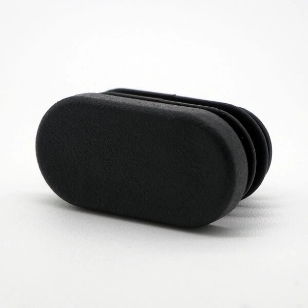 Заглушка 15х30 (овал), пластик, черный