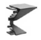 Уголок для профиля КВ70, латунь