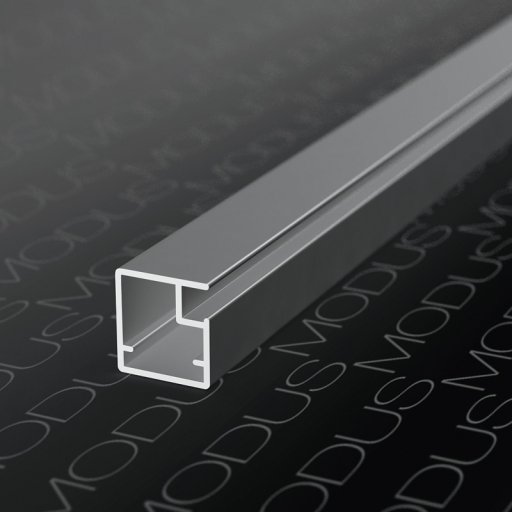 MZ01 Алюминиевый профиль для стекла, 20,5х19мм, L=6000мм, ЧЕРНЫЙ