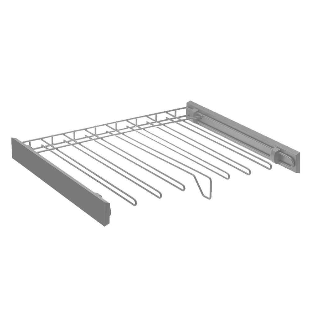 Вешалка для брюк в шкаф на 900мм, 460х860х75мм, без направляющих, сталь/пластик, графит