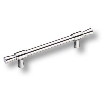 Ручка-рейлинг, 4690 0128 CR-CR, 128мм, металл, глянцевый хром