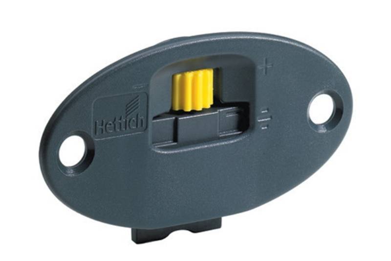 Нижний ходовой элемент SLIDE LINE 55 PLUS, с регулировкой, дверь 30кг, пластик, серый