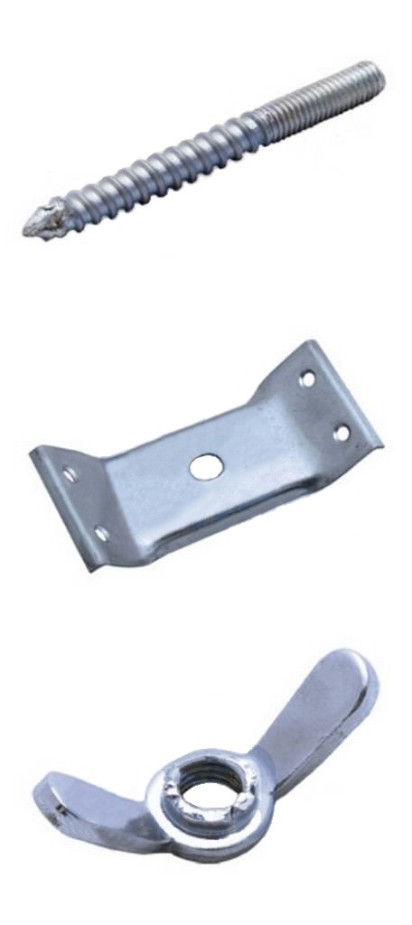 Стяжка для крепления ножки (с барашком), бобышка 002-02, ширина 5см, фосфатированные