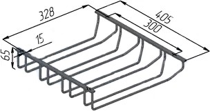 Кронштейн 4-х рядный для фужеров, хром