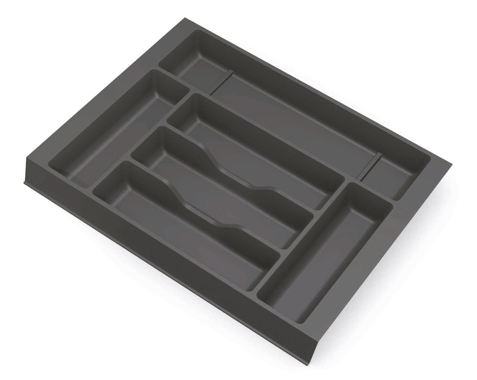 Лоток для кухонных принадлежностей Combi 714, 376x490x45мм, односторонний, темно-серый, Gollinucci