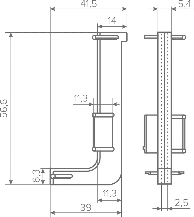 Уголок внутренний для горизонтального L-образного профиля, пластик, золото, AQ