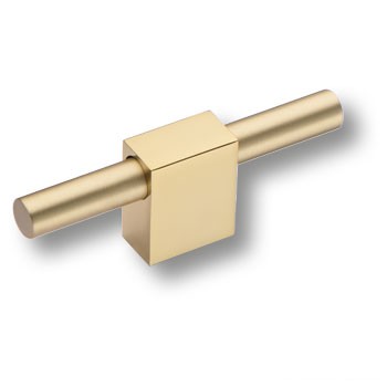 Ручка-кнопка, 8964 0100 GL-BB, 35х16х100мм, металл, глянцевое золото/матовое золото